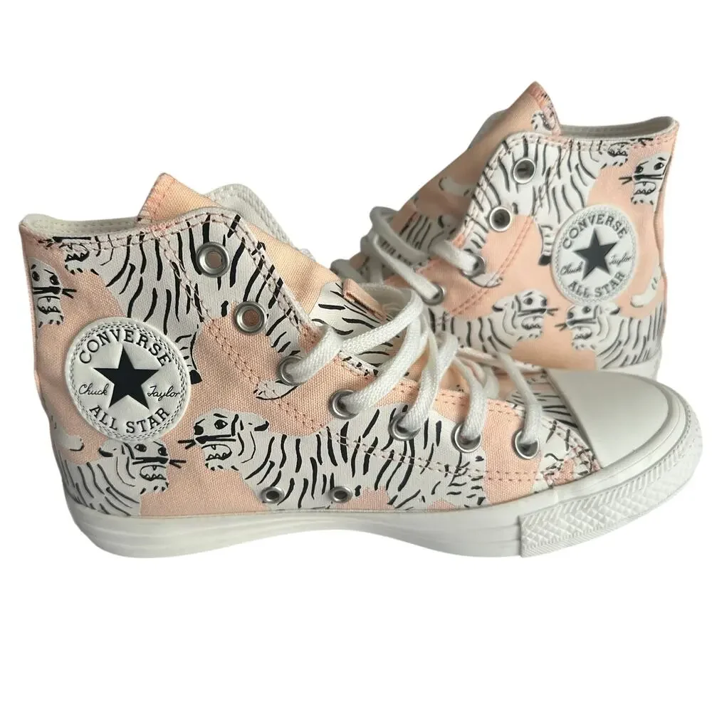 Converse Chuck Taylor All Star Hi Tiger Print Animal Graphic High Top  NWOT 7.5 - Picture 3 of 11
